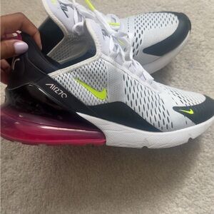 Nike Air Max 270 White Black Pink Sneakers